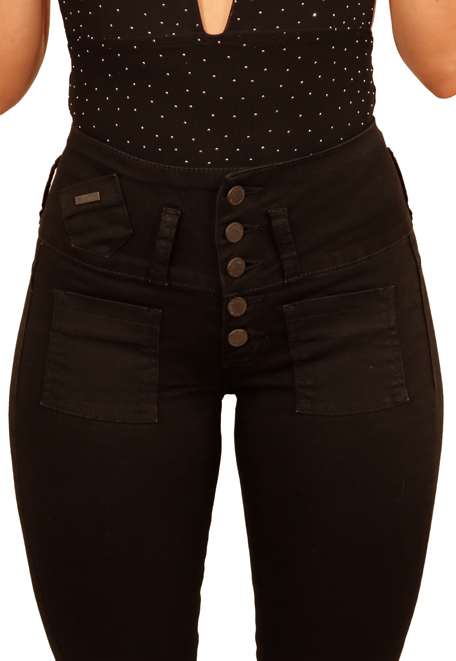 JEANS PITILLO NEGRO MUJER JE3910N-3