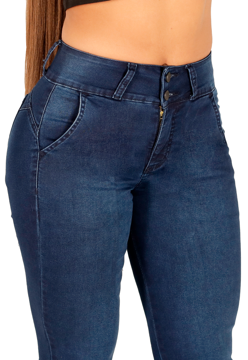 JEANS FLARE AZUL MUJER JE3818A-2