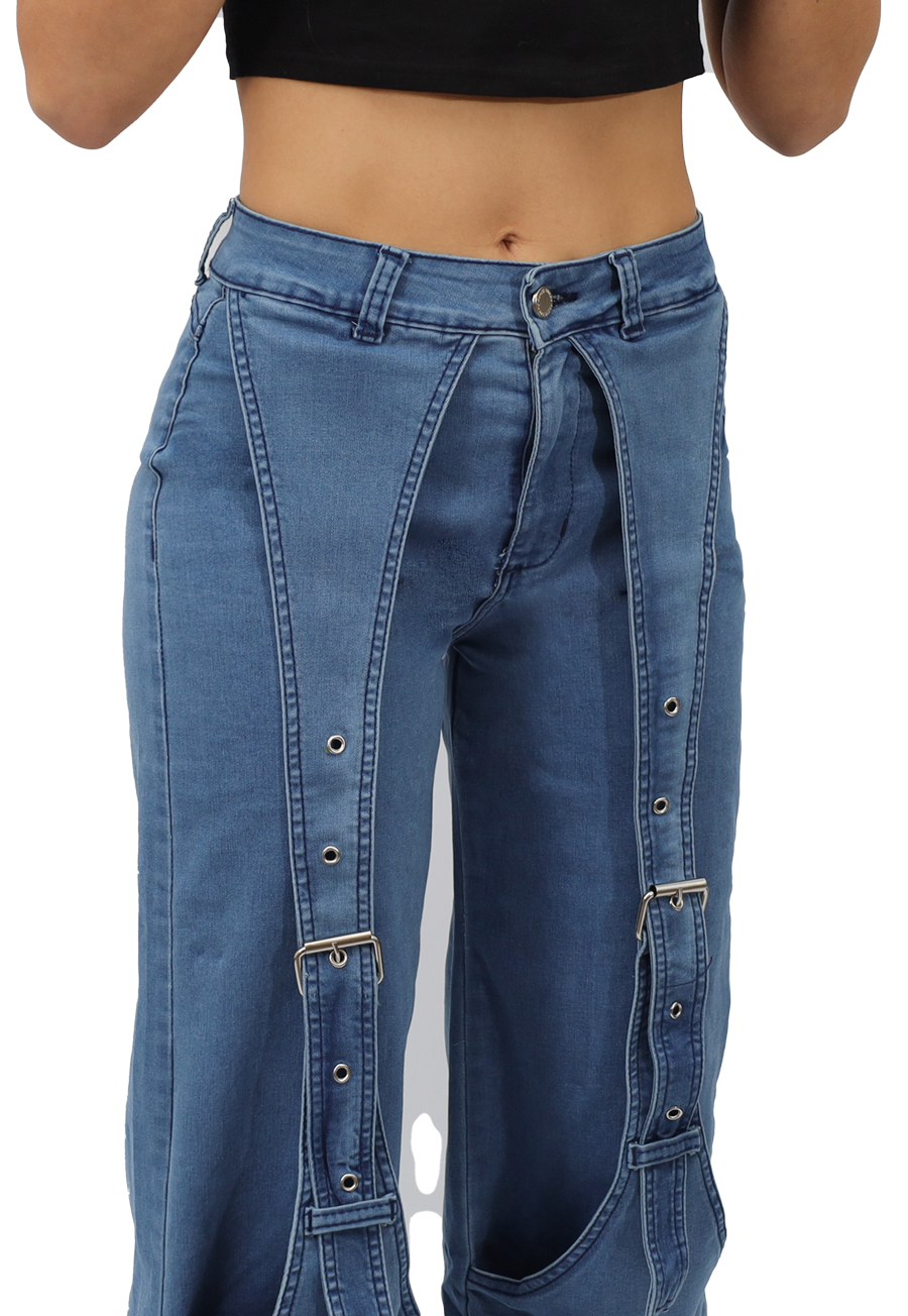 JEANS  RECTO CELESTE MUJER JE3917C-2