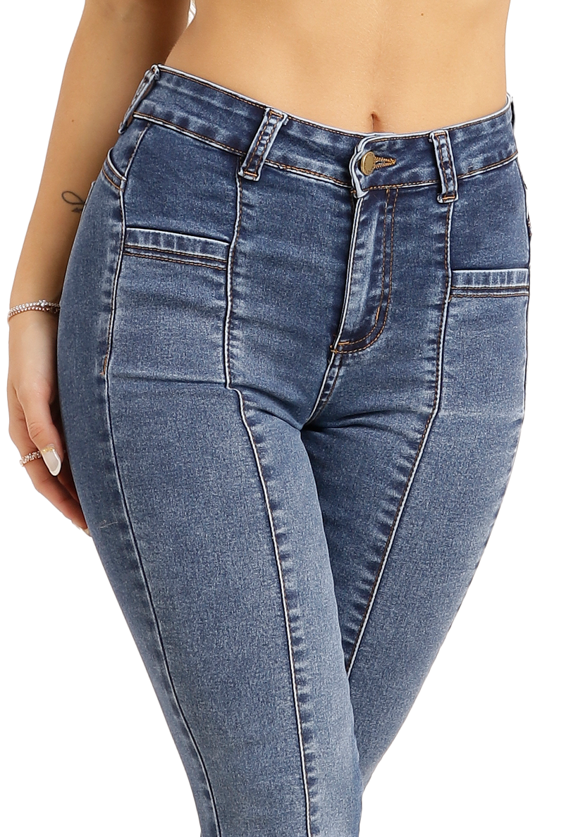 JEANS FLARE AZUL MUJER JE3215-2