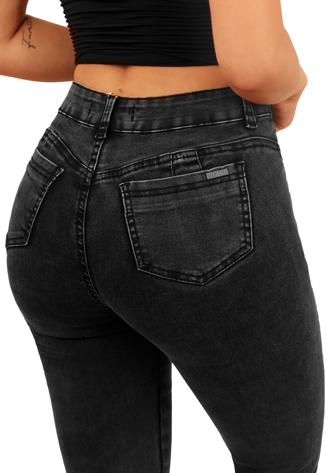 JEANS MUJER NEGRA FLARE JE3945N-3