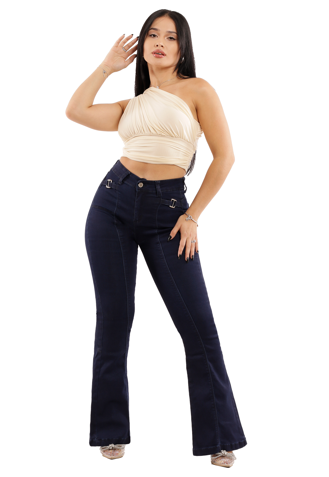 Jeans Flare Elasticado Azul Mujer JE3638A-0