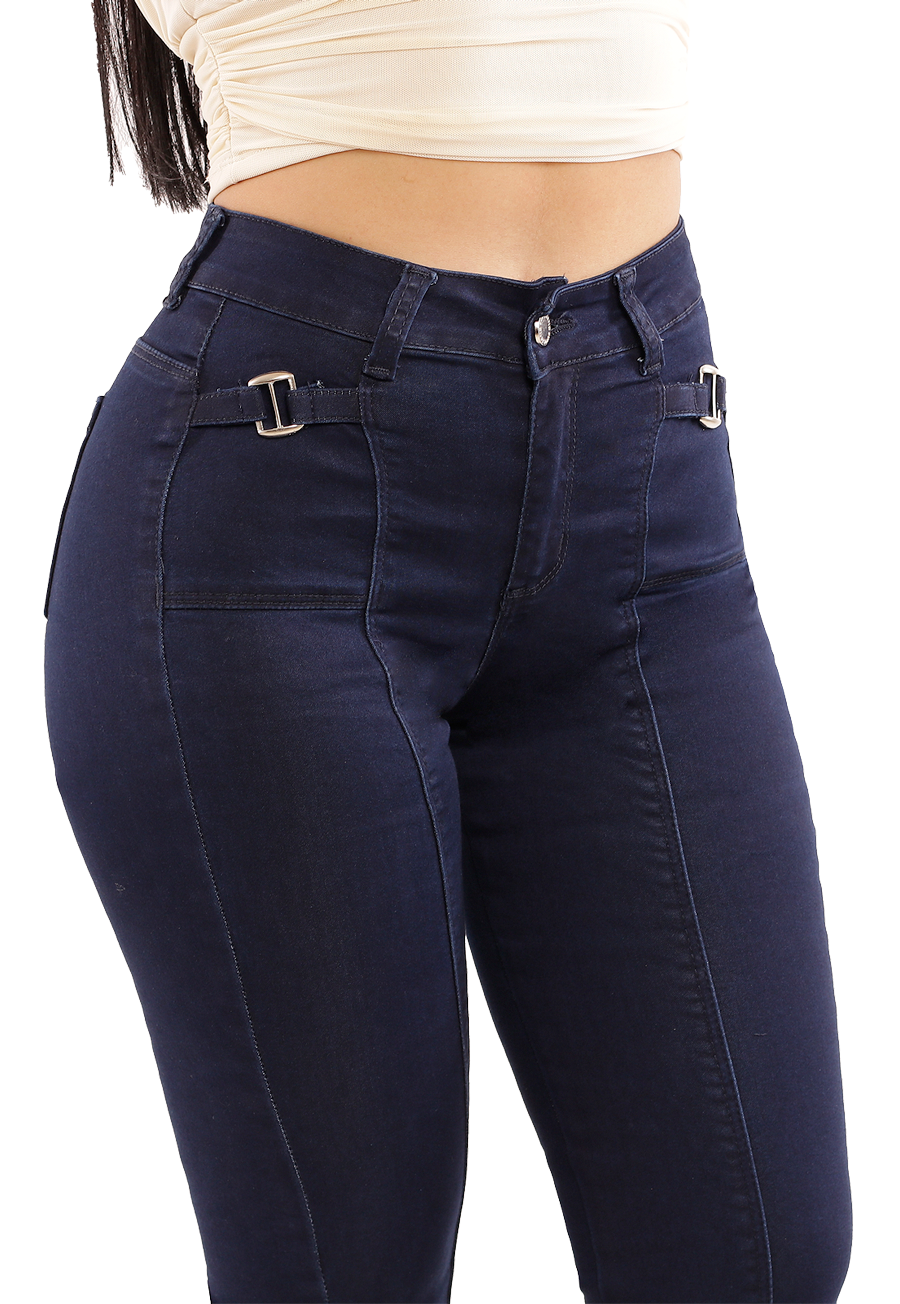 Jeans Flare Elasticado Azul Mujer JE3638A-2