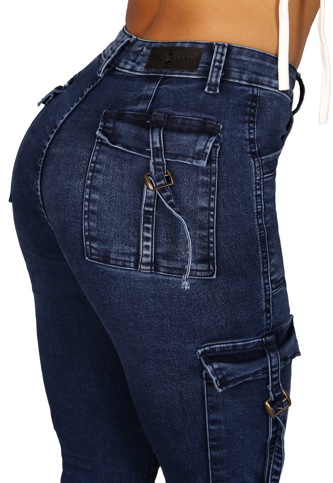 JEANS CARGO PITILLO AZUL MUJER-3