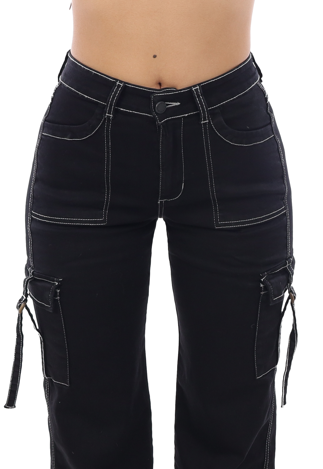 Jeans Cargo Negro Mujer JE3978N-4