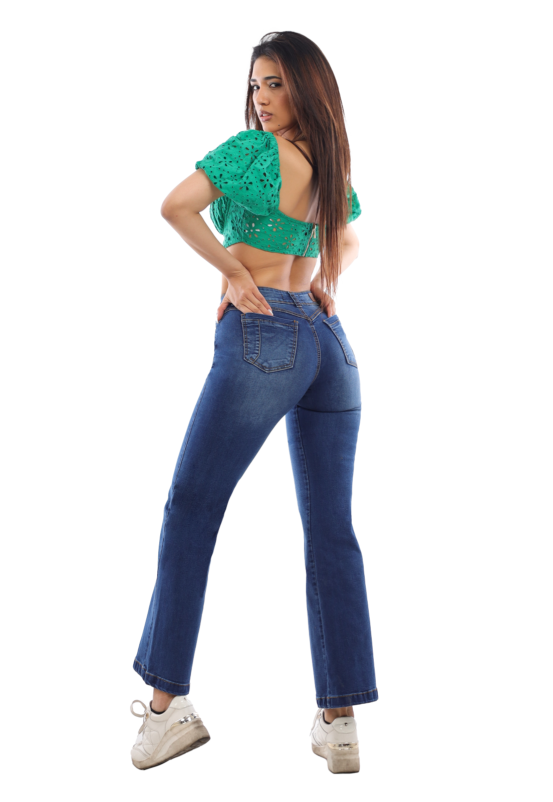 JEANS FLARE AZUL MUJER JE3918A-2