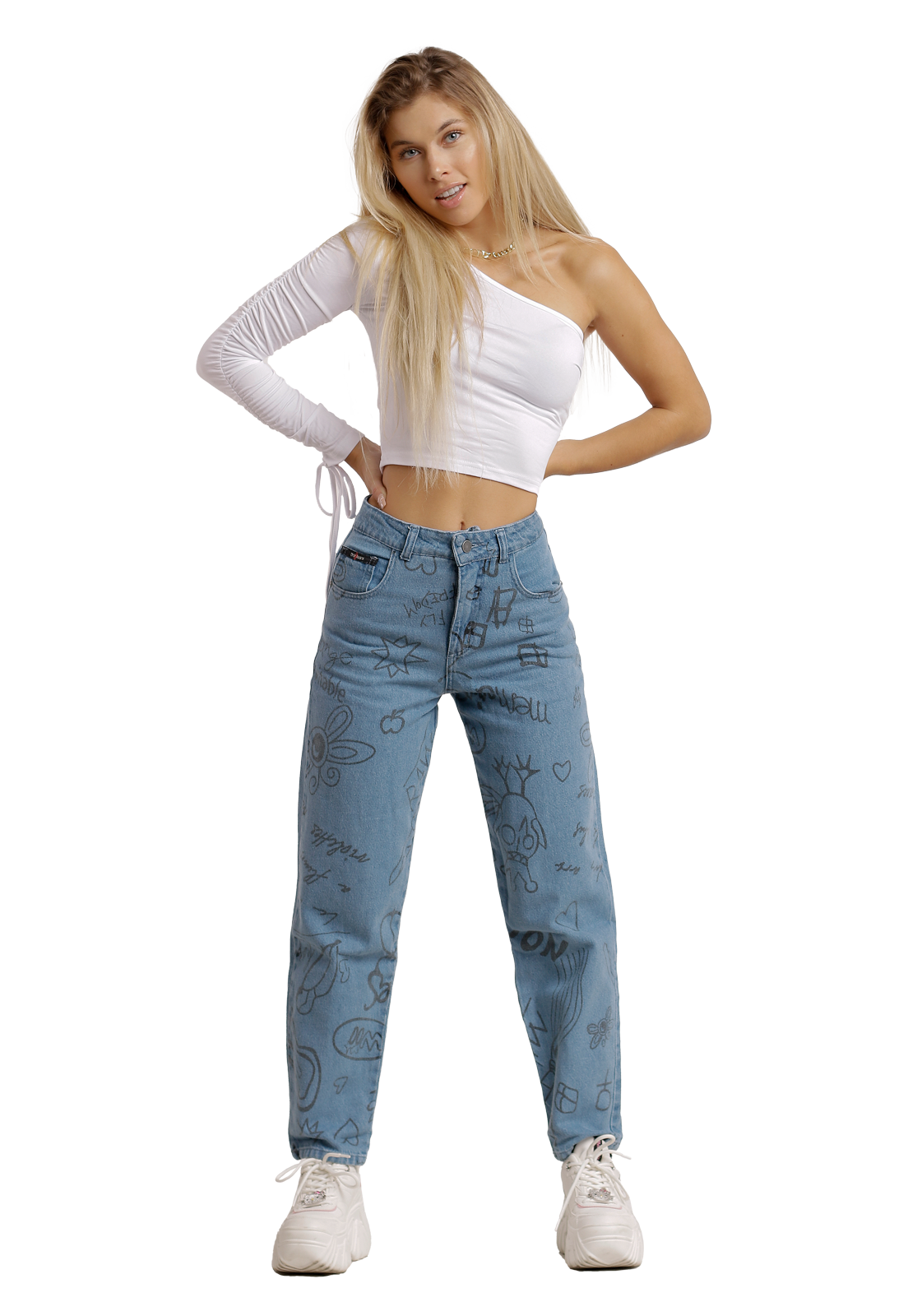JEANS MOM CELESTE ESTAMPADO JE3032A-0