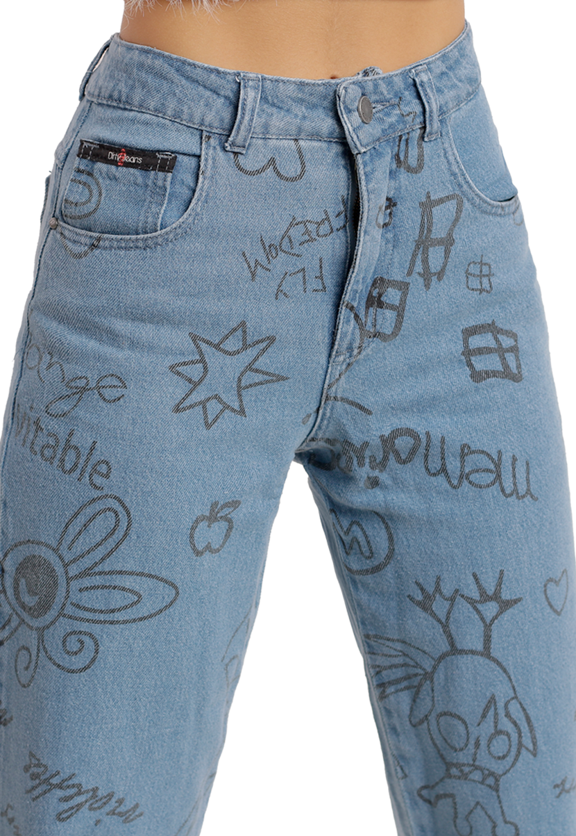 JEANS MOM CELESTE ESTAMPADO JE3032A-2
