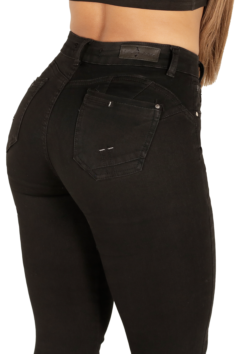 Jeans Skinny Negro Mujer-3