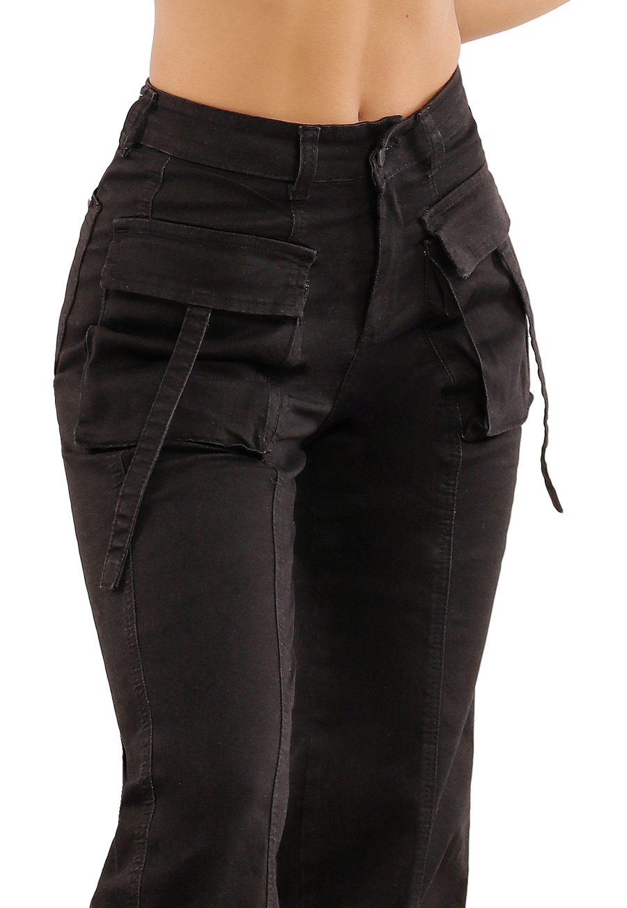 Jeans Mujer Cargo Negro JE3629N-2