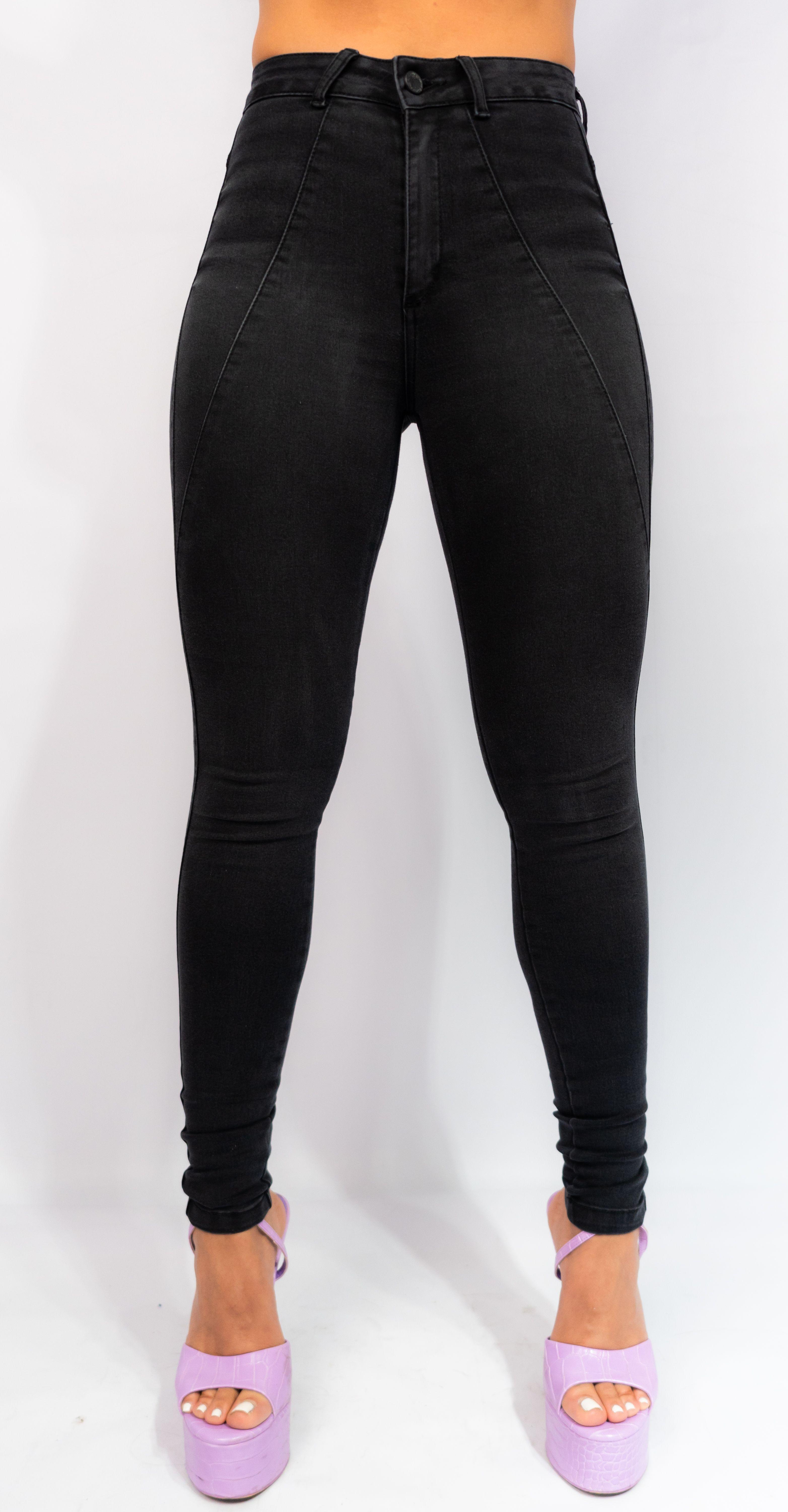 JEANS ELASTICADO PUSH UP NEGRO MUJER JE3535N-2