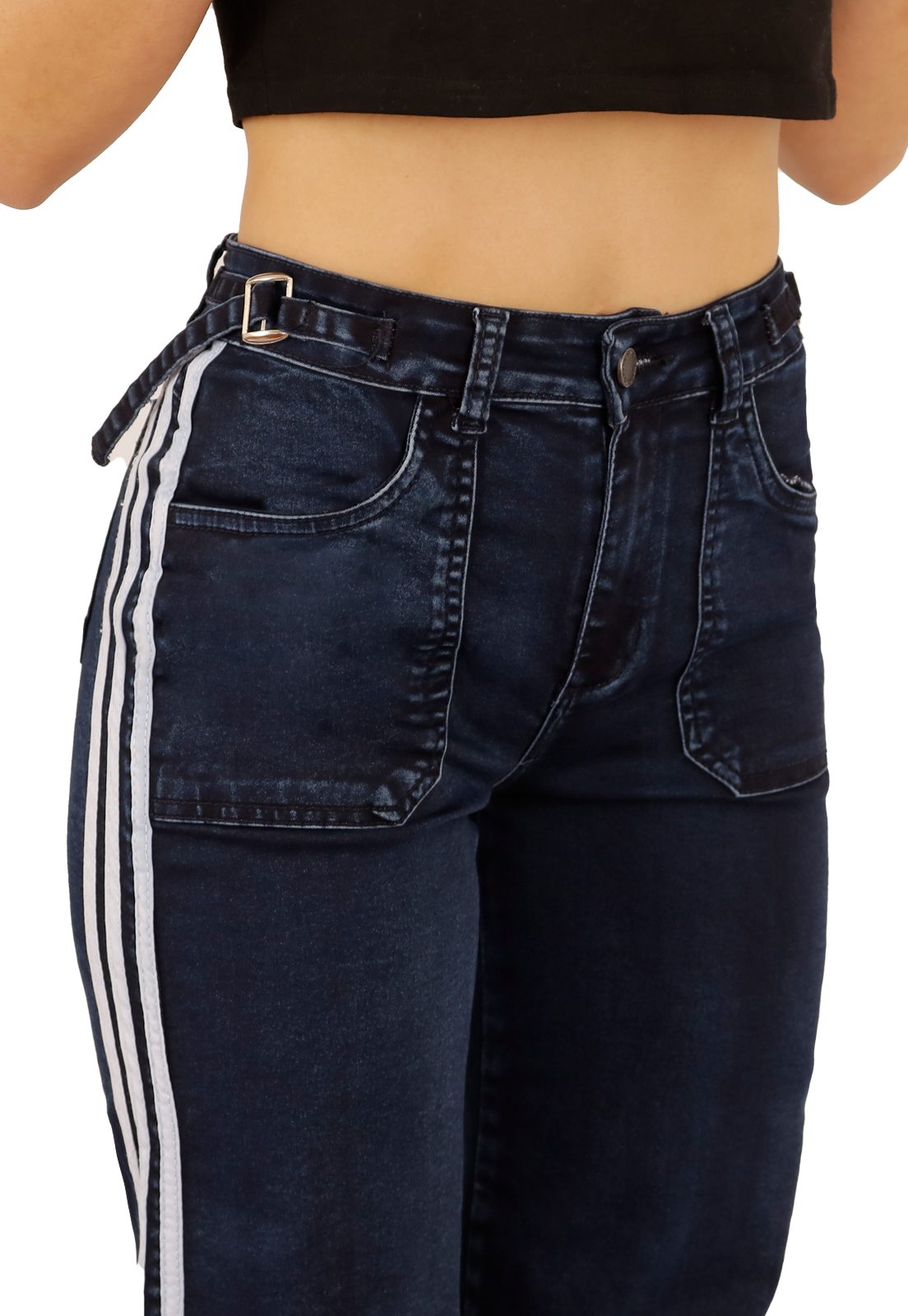 JEANS RECTO ANCHO AZUL MUJER JE3712A-2