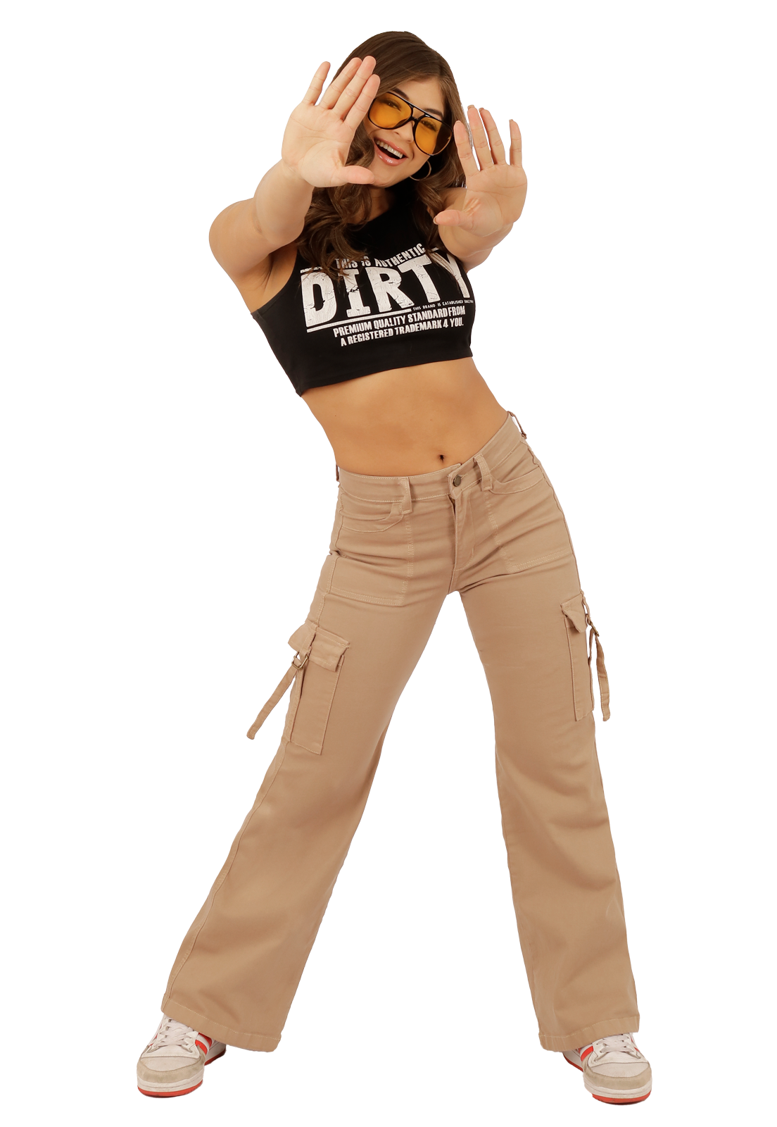 JEANS CARGO BEIGE MUJER JE3278BE-0