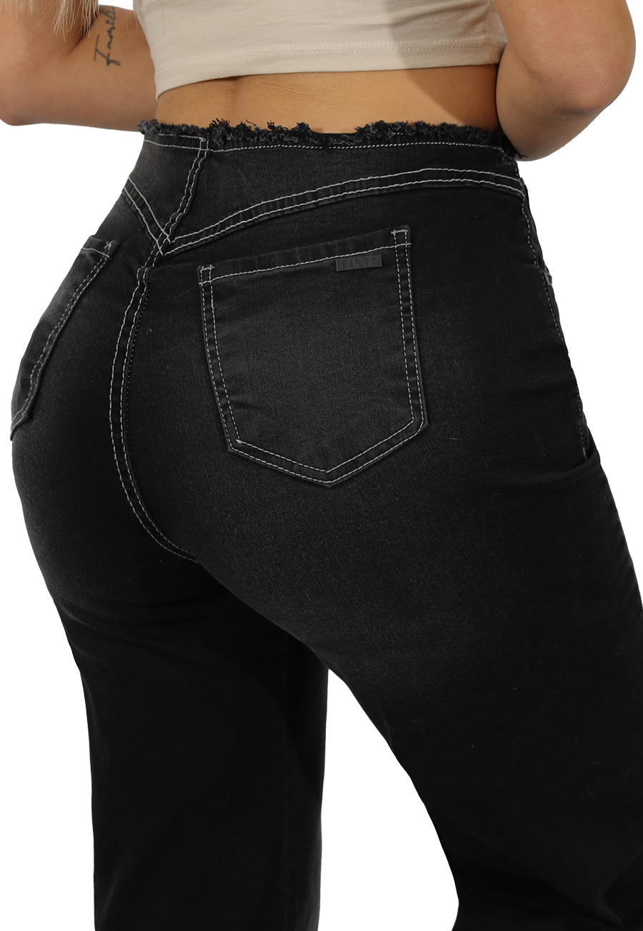 JEANS MUJER NEGRO RECTO JE3919N-3
