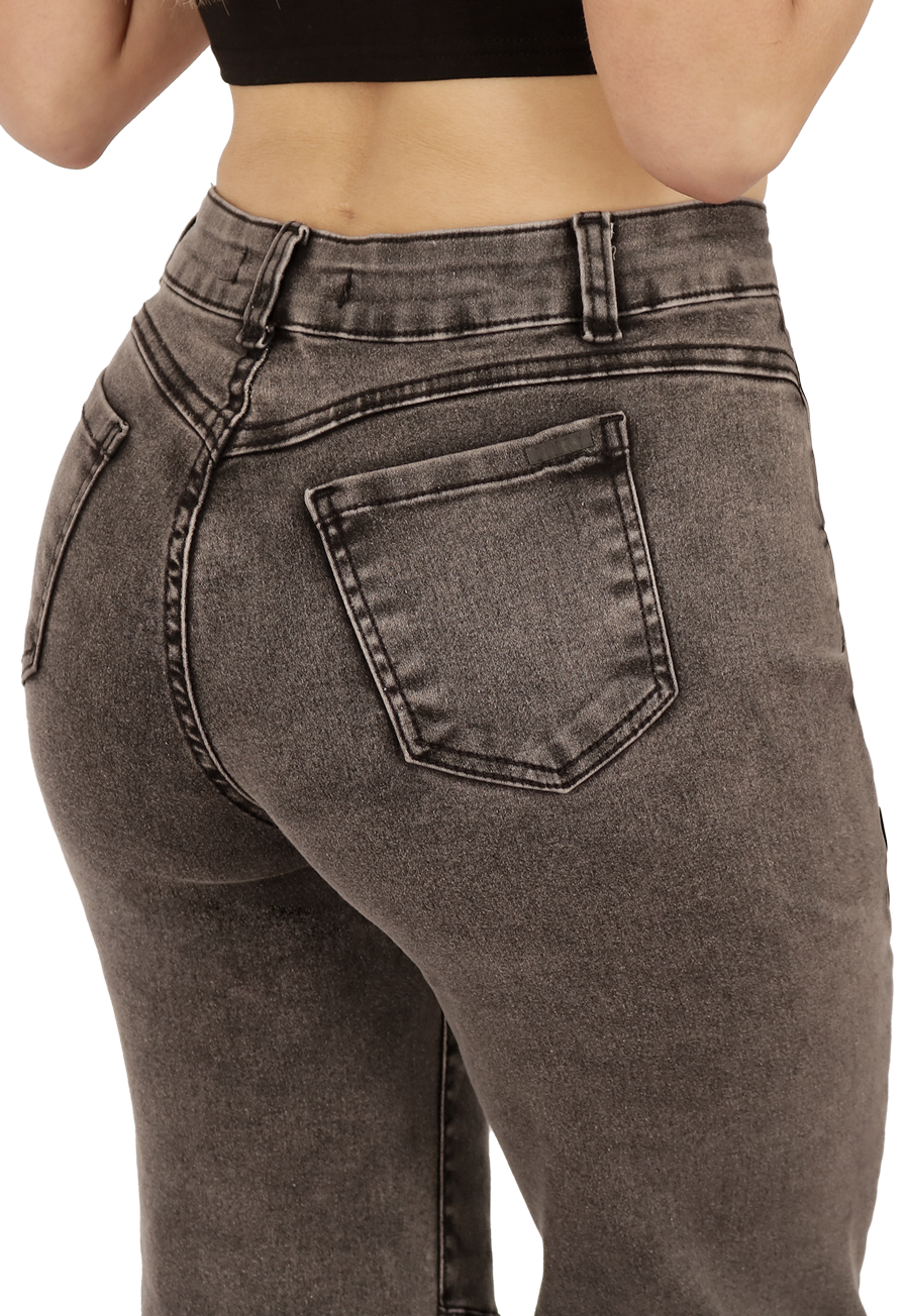 JEANS RECTO GRIS MUJER JE3703G-2