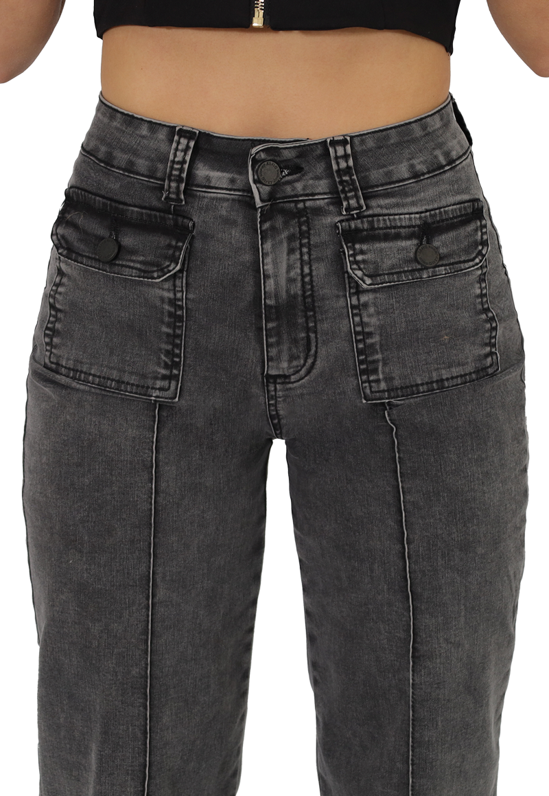 JEANS MUJER FLARE GRIS CLARO JE3987GC-2