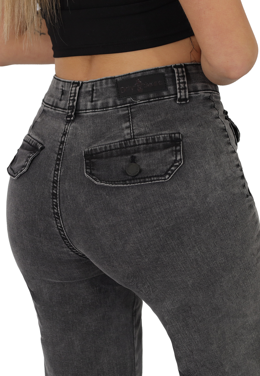 JEANS MUJER FLARE GRIS CLARO JE3987GC-3