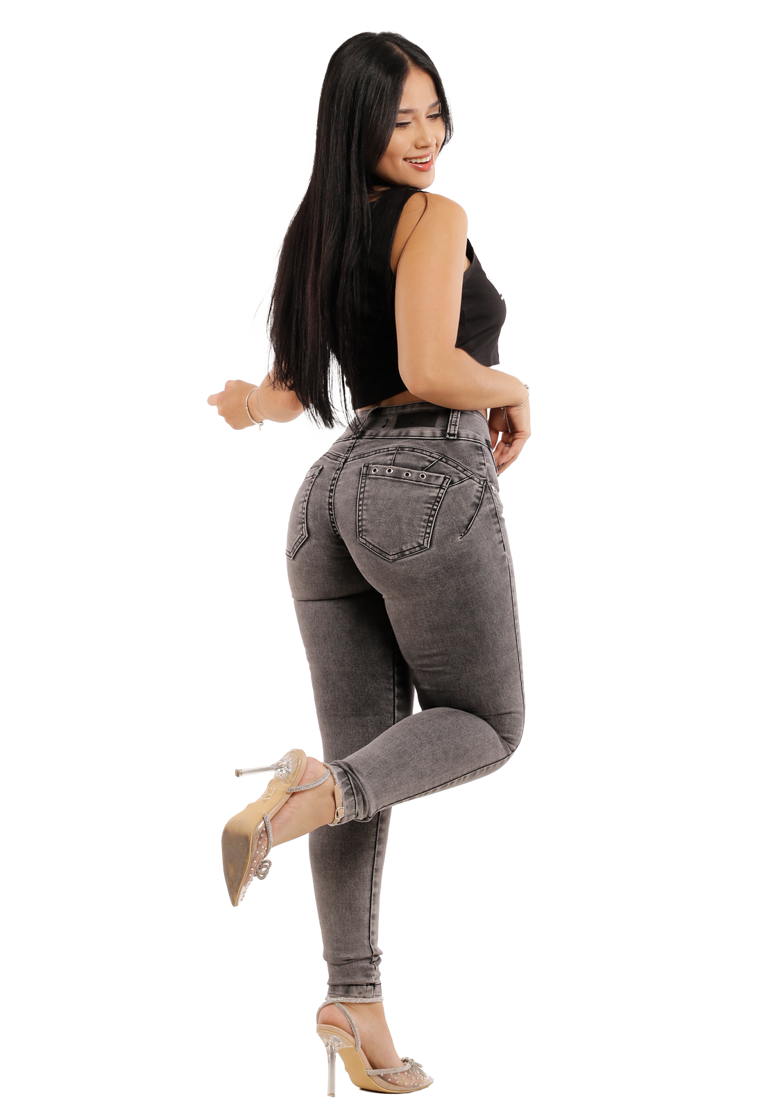Jeans Mujer Gris JE3633G-1