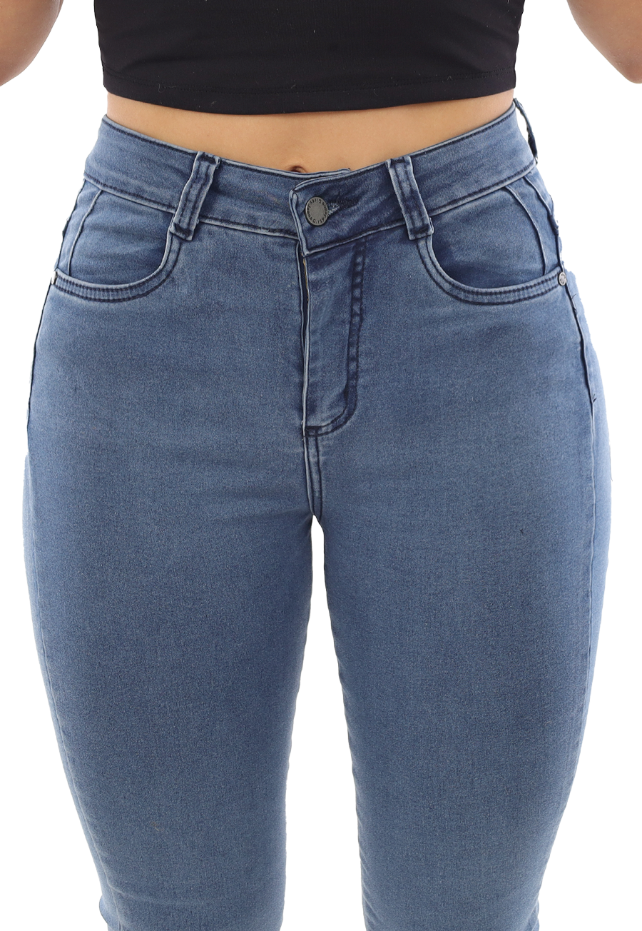 Jeans Pitillo Gravillado Mujer-2