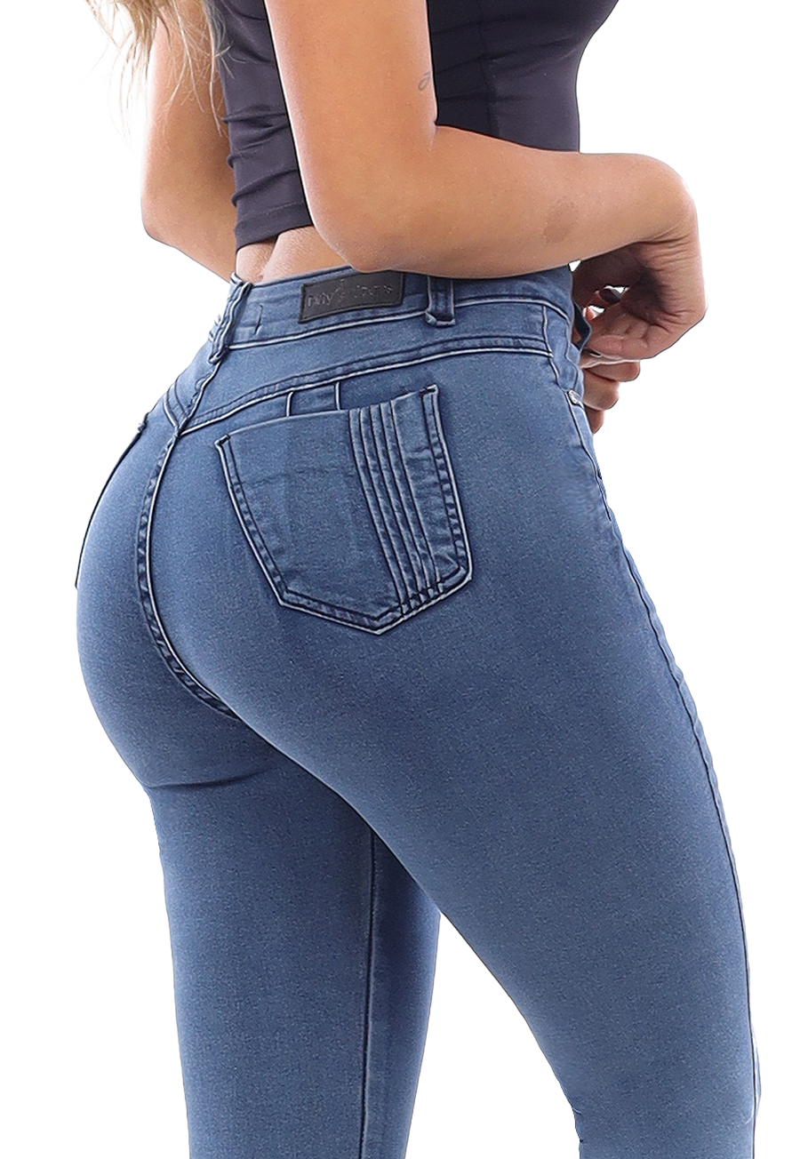 Jeans Pitillo Gravillado Mujer-3