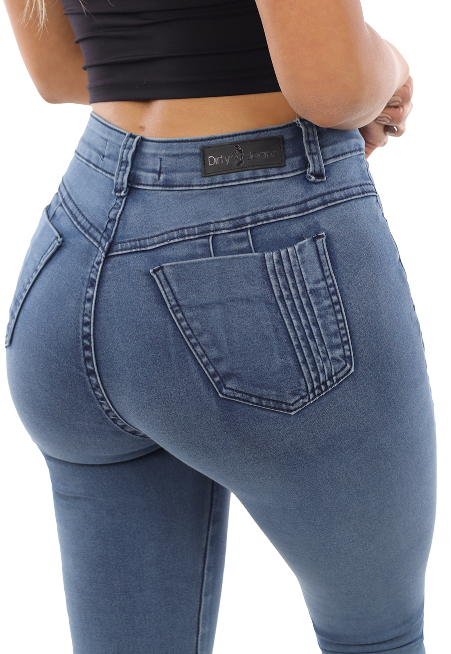 Jeans Pitillo Gravillado Mujer-4