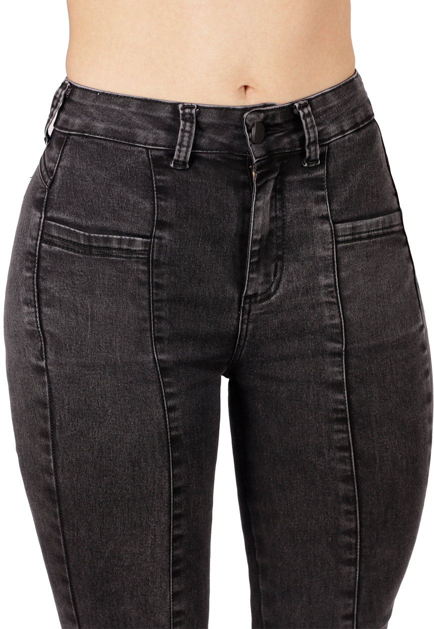 JEANS NEGRO FLARE MUJER JE3215N-2