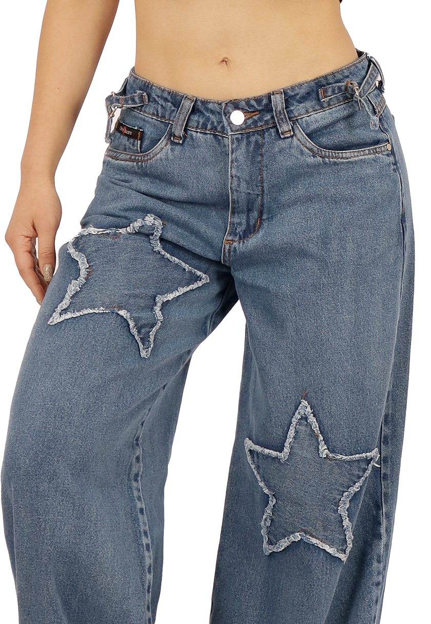 JEANS RECTO ANCHO MUJER JE3723C-2