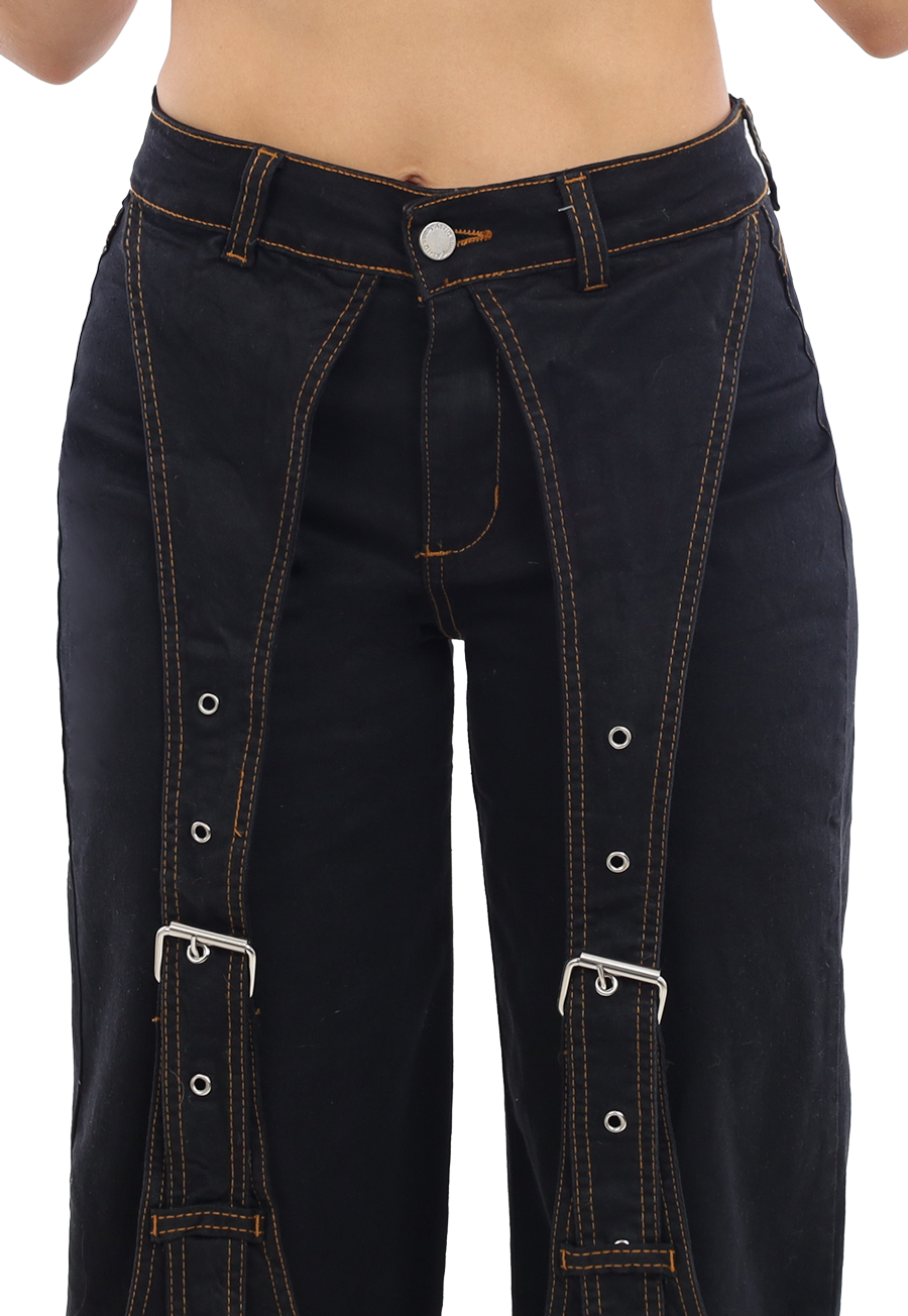  JEANS RECTO NEGRO MUJER  JE3917N-3