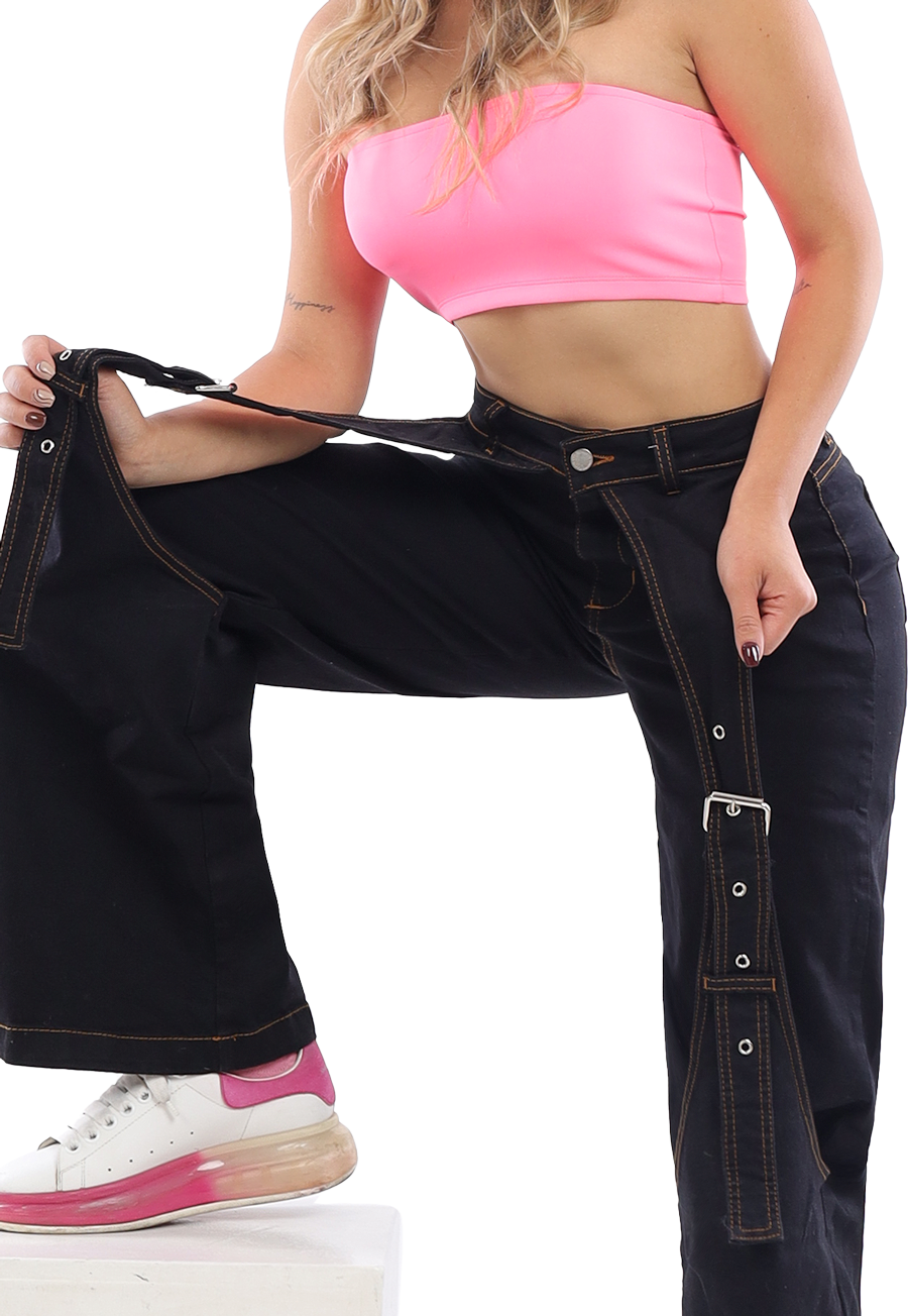  JEANS RECTO NEGRO MUJER  JE3917N-4