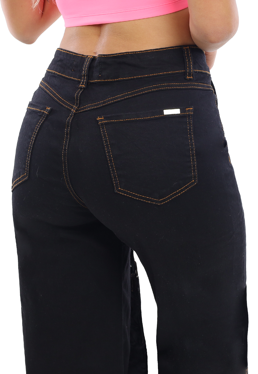  JEANS RECTO NEGRO MUJER  JE3917N-5