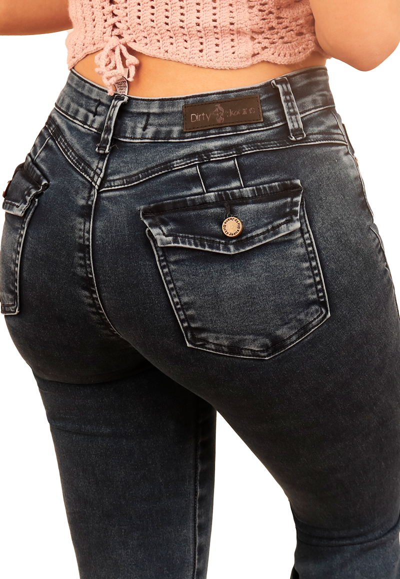 JEANS AZUL FLARE MUJER JE3907A-3