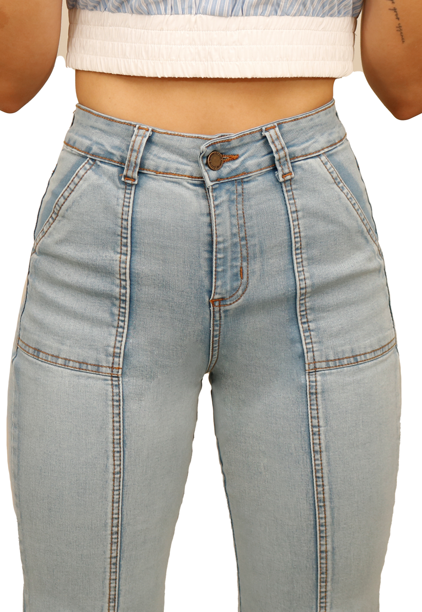 JEANS RECTO CELESTE MUJER JE3903C-2