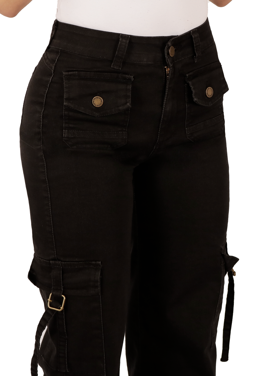 JEANS CARGO NEGRO MUJER JE3743N-2