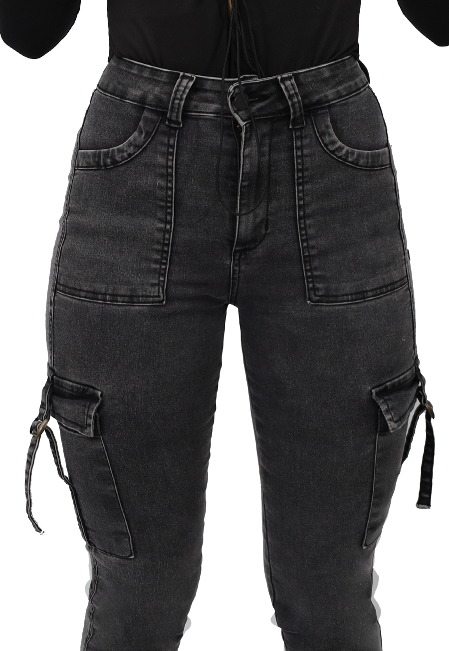 JEANS CARGO GRIS MUJER JE3521GC-2