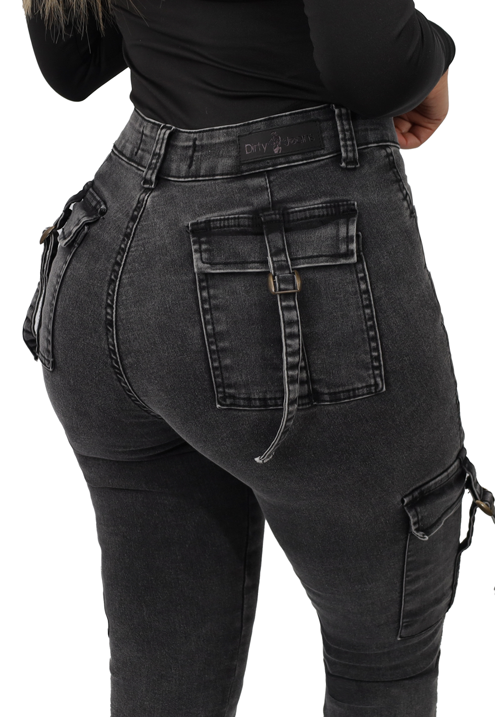 JEANS CARGO GRIS MUJER JE3521GC-3