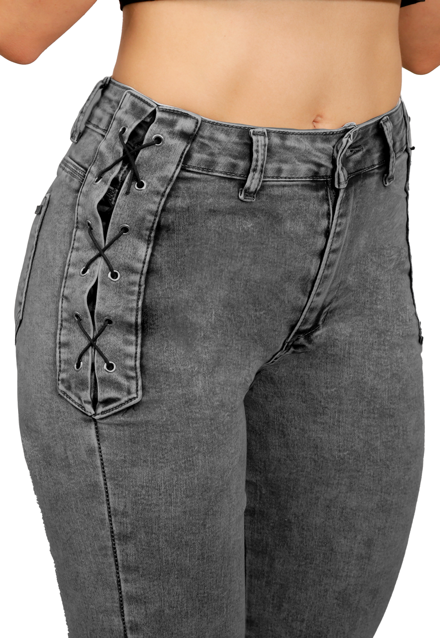 JEANS FLARE GRIS MUJER JE3510GC-2