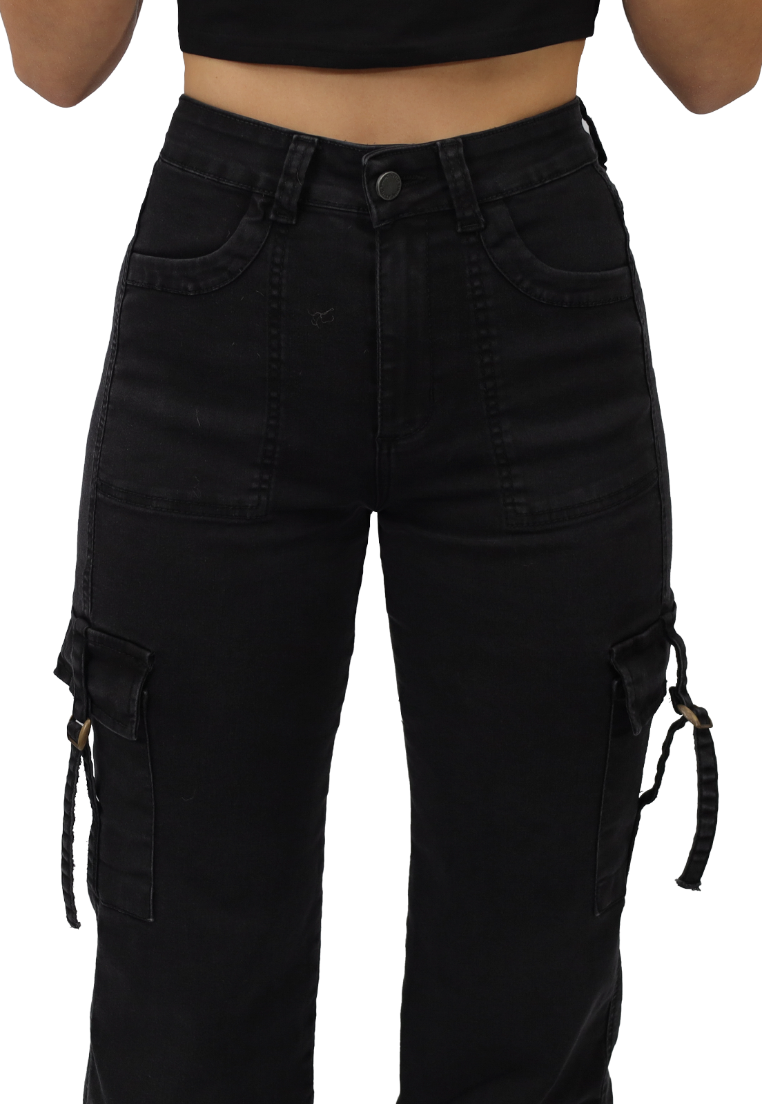 Jeans Cargo Gris Mujer Dirty JE3978G-2