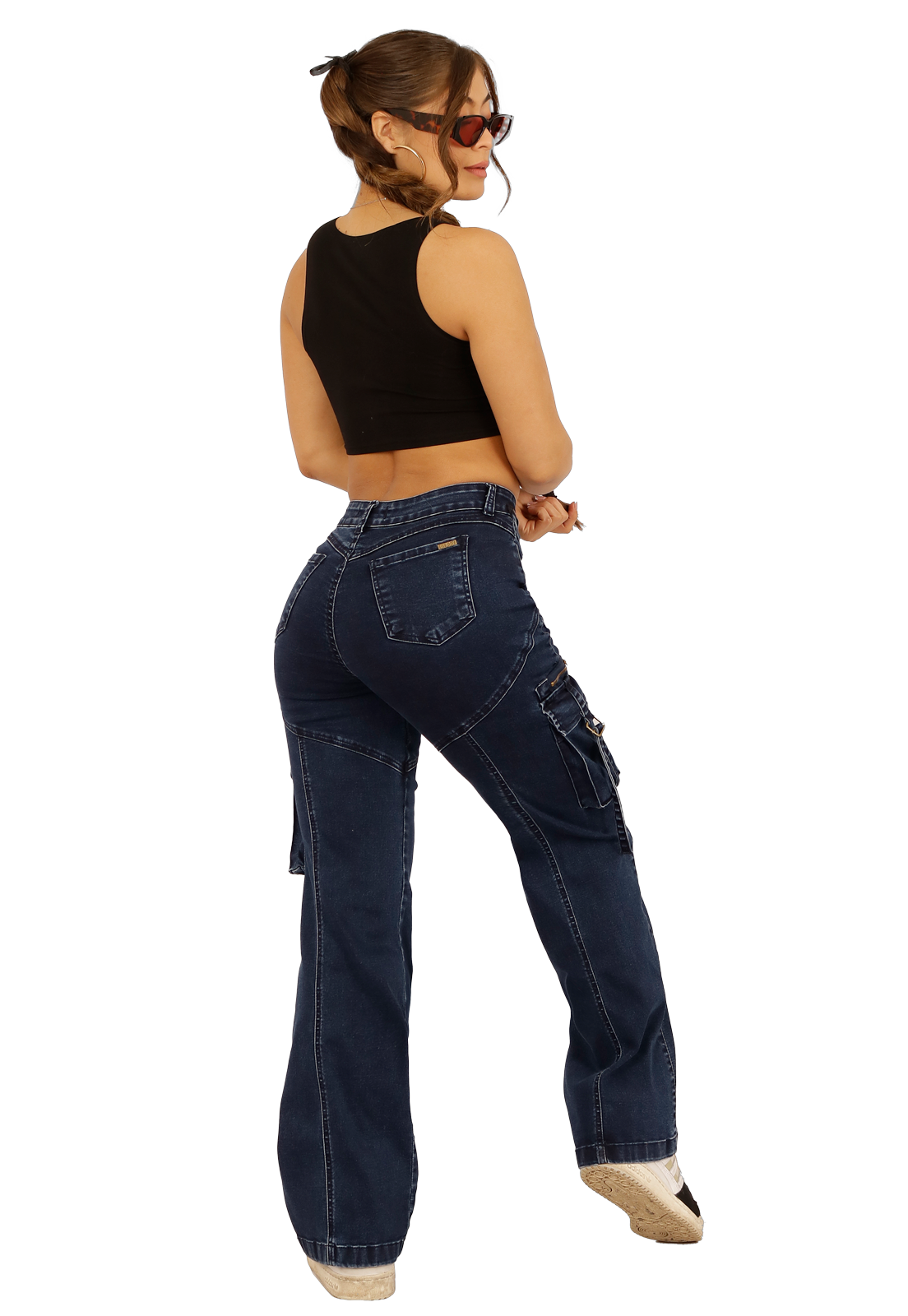 JEANS CARGO AZUL MUJER JE3711A-1