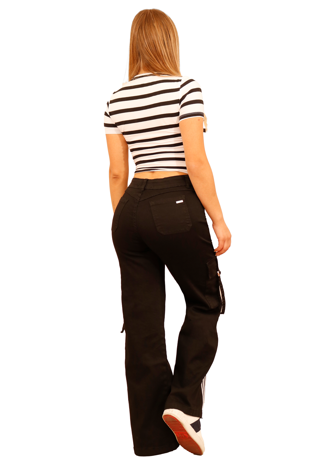 JEANS CARGO NEGRO MUJER JE3904N-3