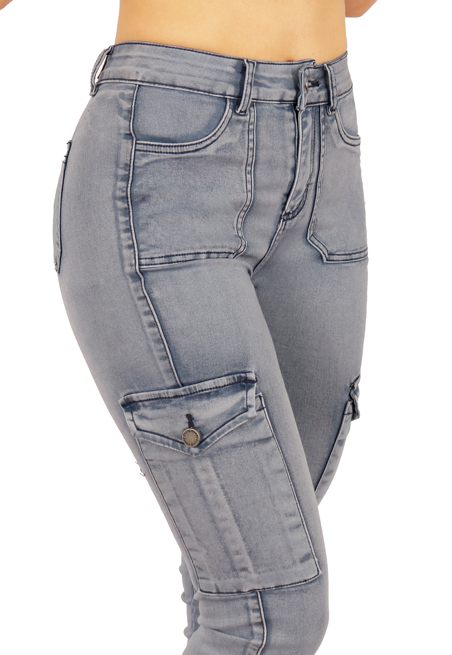 JEANS CARGO PITILLO CELESTE MUJER JE3707C-2