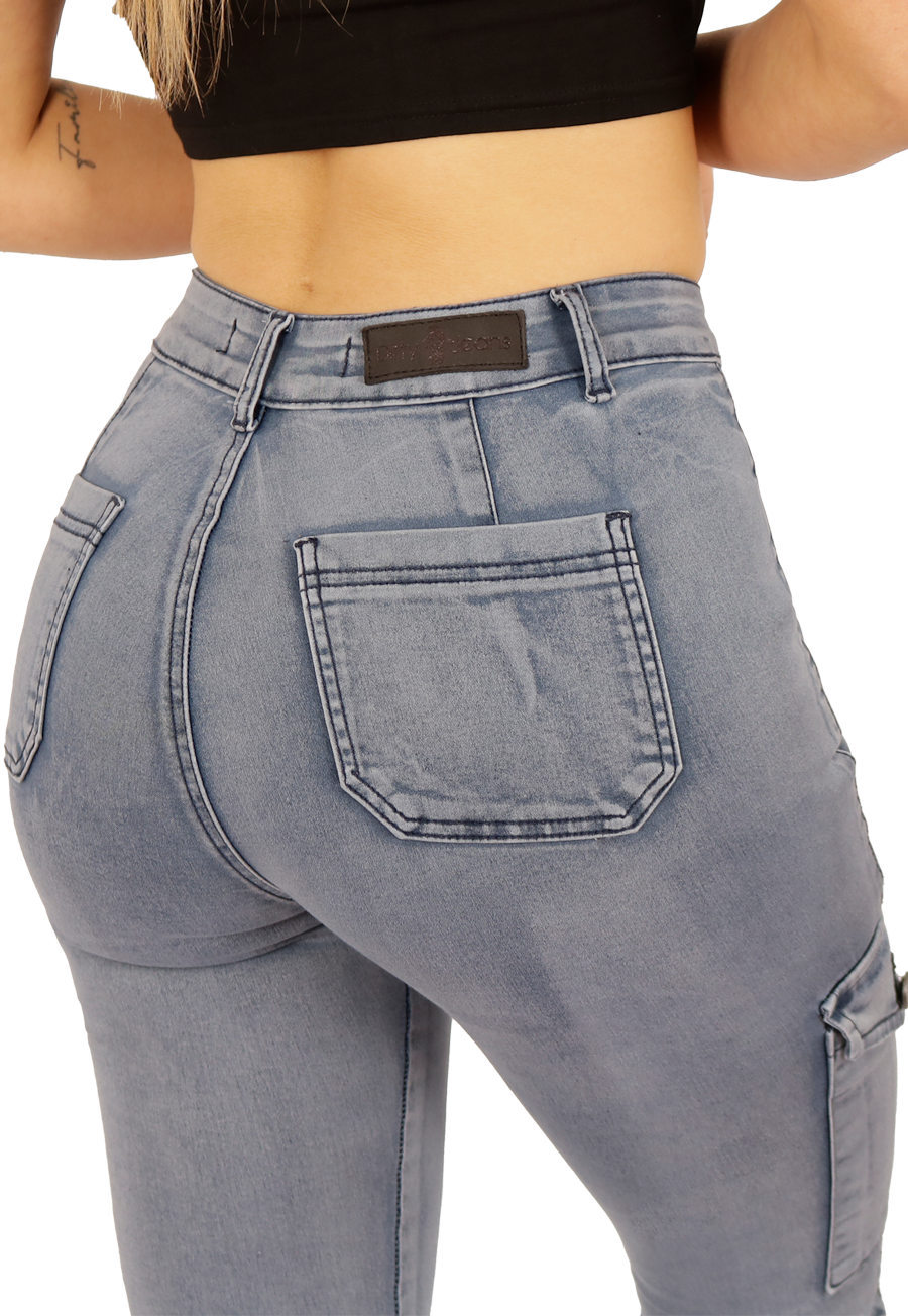 JEANS CARGO PITILLO CELESTE MUJER JE3707C-3