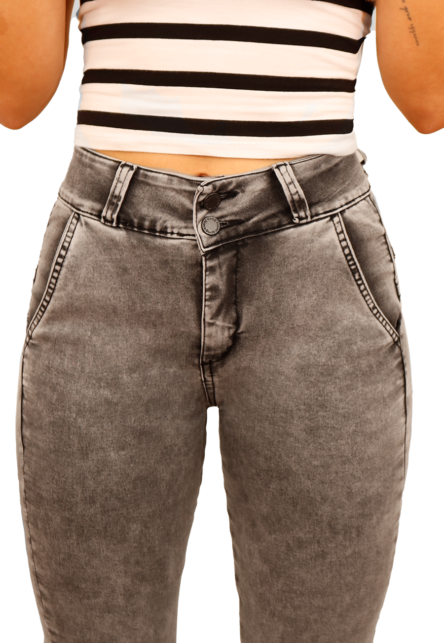 JEANS FLARE GRIS CLARO MUJER JE3818GC-2