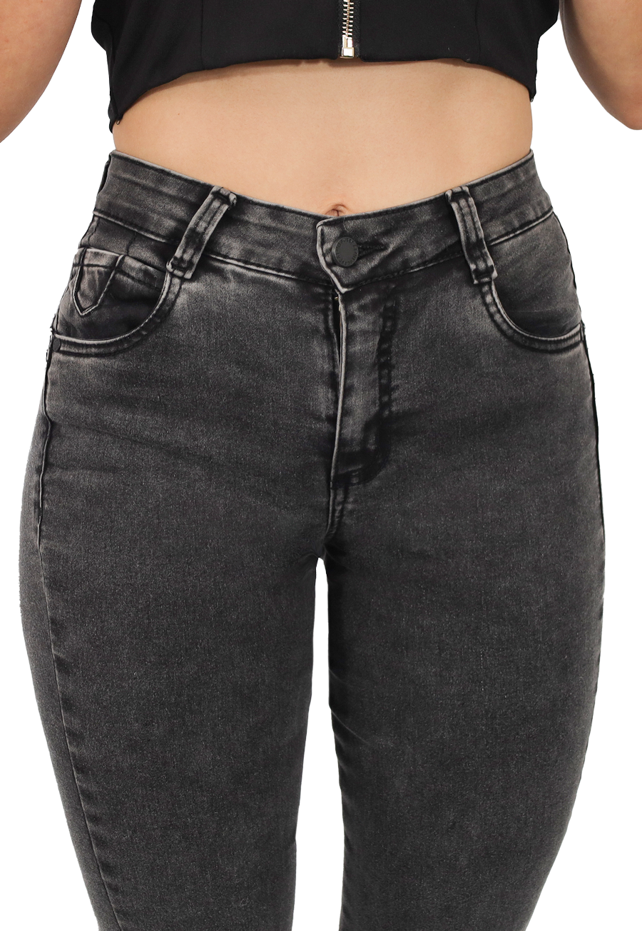 Jeans Flare Gris Mujer Dirty Jeans-2