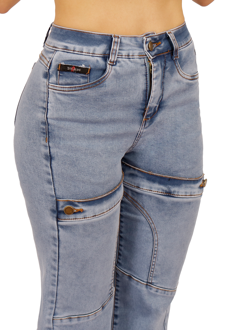 JEANS RECTO ANCHO CELESTE MUJER JE3703C-2