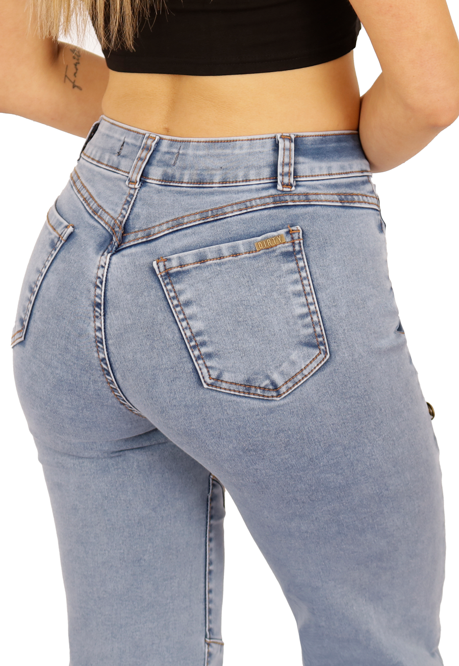 JEANS RECTO ANCHO CELESTE MUJER JE3703C-3