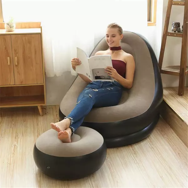 Sofá Sillón Inflable con Posa Pies-2