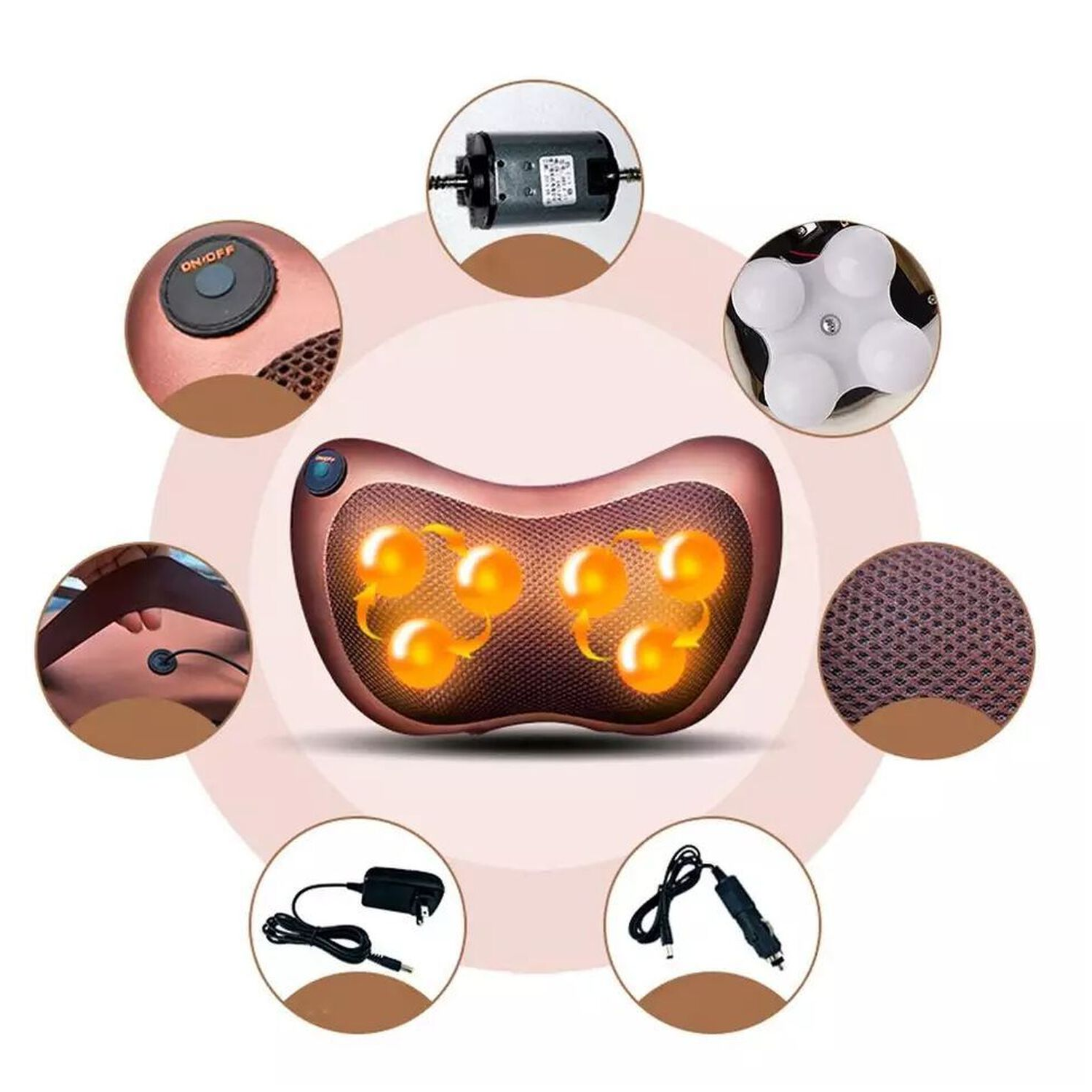 Cojin Masajeador para el Auto y Casa, relajate en cualquier lugar-4