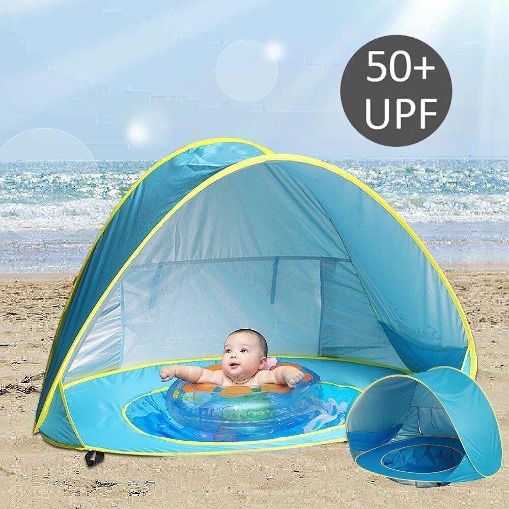 Carpa Plegable Con Protección UV Piscina Infantil Azul-2
