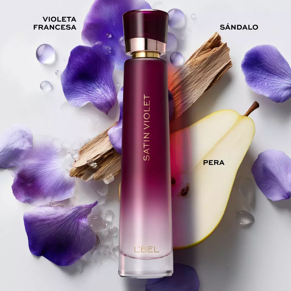 Perfume Satin Violet set de regalo Incluye perfume locion corporal y mascra pesta as monumental-3