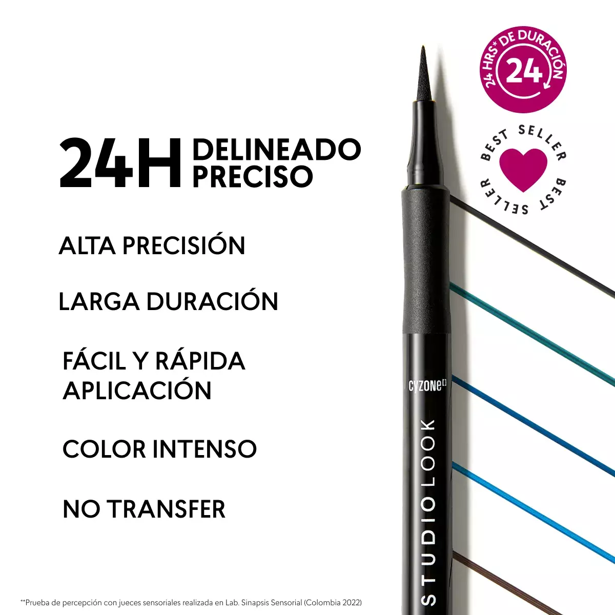 Delineador De Ojos punta Plumon Studio Look -2